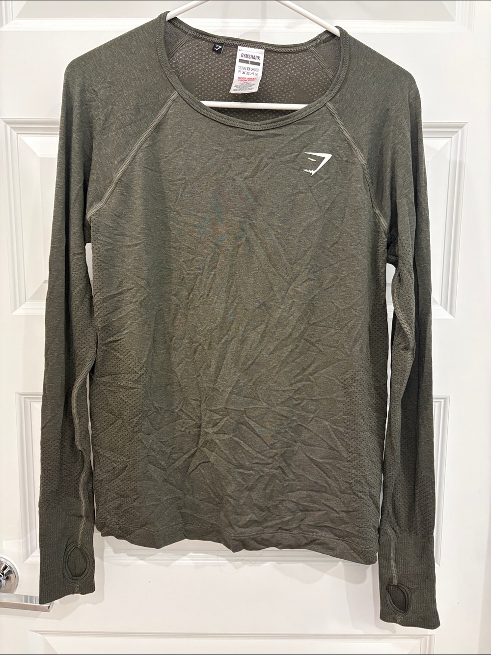 Gymshark Olive Green Seamless Long Sleeve Training Top